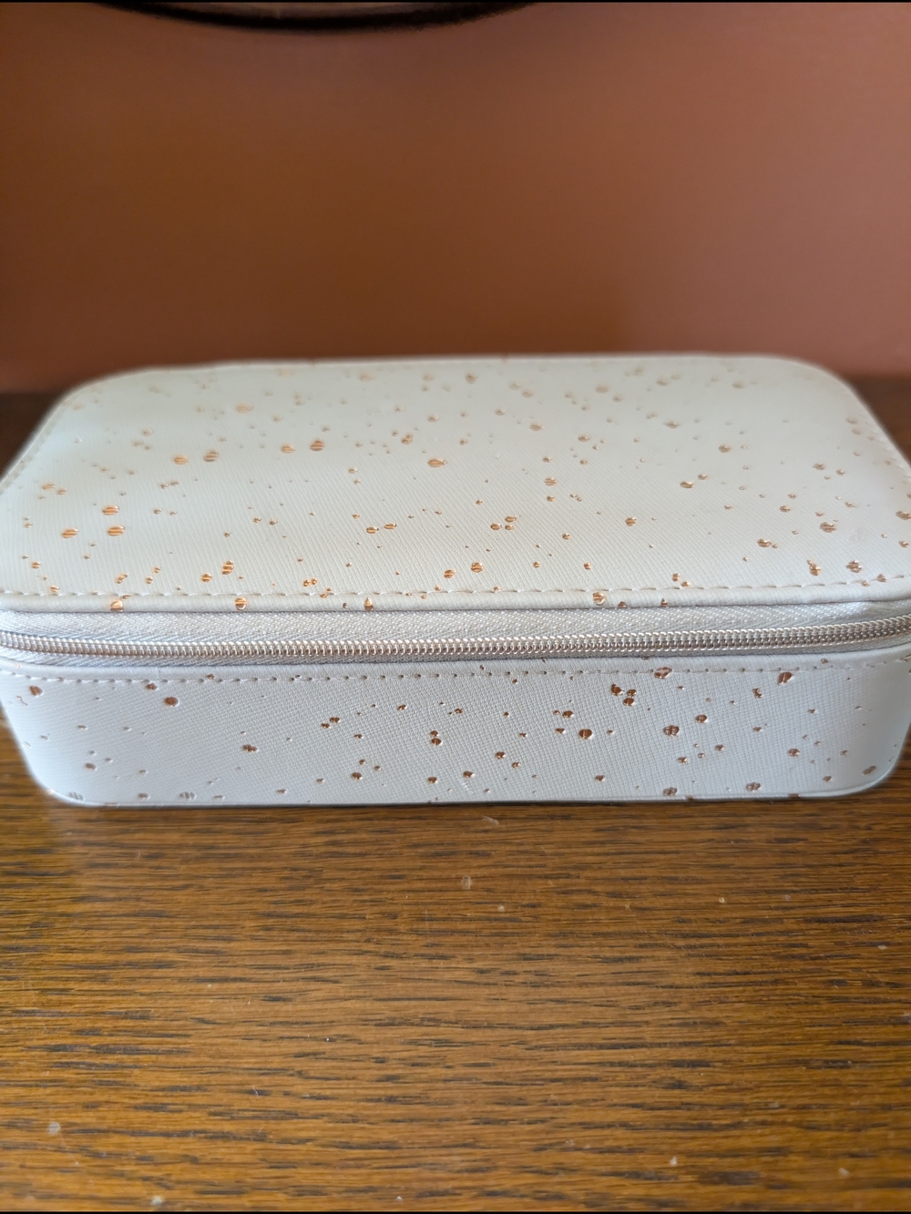 Nordstrom Jewelry Travel Case with Rose Gold Speckle